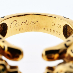  Cartier Cartier 18K Yellow Gold Double Panthere Ring - 3843542