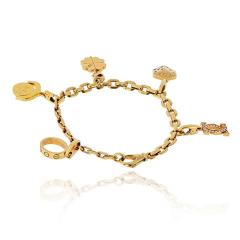  Cartier Cartier 18K Yellow Gold Five Charms Bracelet - 4481365