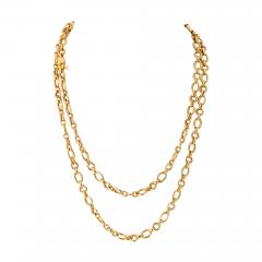  Cartier Cartier 18K Yellow Gold Oval And Round Chain 36 Inches Necklace - 3993469