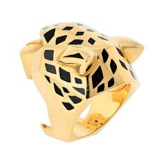  Cartier Cartier 18K Yellow Gold Panthere Head Ring - 3958012