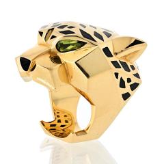  Cartier Cartier 18K Yellow Gold Panthere Head Ring - 3958014