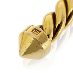  Cartier Cartier 18K Yellow Gold Twisted Cuff Size 16 Bangle Bracelet - 4324625