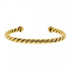  Cartier Cartier 18K Yellow Gold Twisted Cuff Size 16 Bangle Bracelet - 4326162