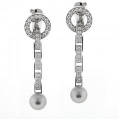  Cartier Cartier Agrafe Diamond Pearl Drop Earrings - 4707065