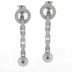  Cartier Cartier Agrafe Diamond Pearl Drop Earrings - 4708053