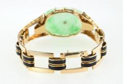  Cartier Cartier Art Deco Jade and Enamel Gold Bracelet - 198908