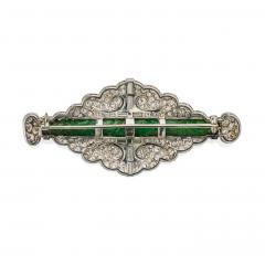  Cartier Cartier Art Deco Jadeite and Diamond Brooch - 3902362