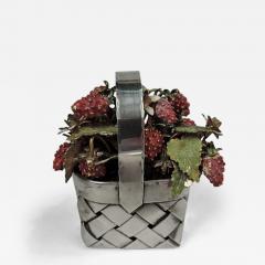 Cartier Cartier Country Chic Sterling Silver Basket with Enameled Strawberries - 3763710