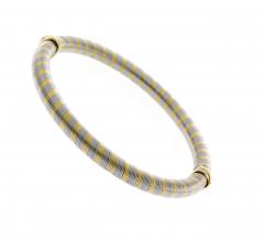  Cartier Cartier Cr oles Trinity Motif Bangle Bracelet 18K Gold Steel - 4190664