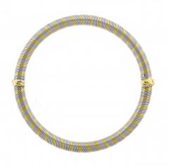  Cartier Cartier Cr oles Trinity Motif Bangle Bracelet 18K Gold Steel - 4190666
