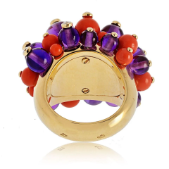  Cartier Cartier Delices de goa Amethyst Coral And Diamond Ring - 3992045