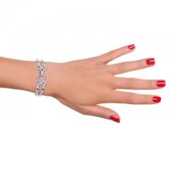  Cartier Cartier Diamond Gold Double Row Agrafe Bracelet - 4707044