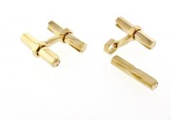  Cartier Cartier Interchangeable Hex Bar Gold Cufflinks - 1009005