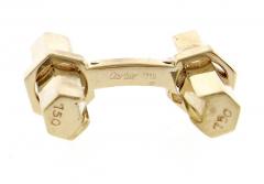  Cartier Cartier Interchangeable Hex Bar Gold Cufflinks - 1009006