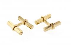 Cartier - Cartier Interchangeable Hex Bar Gold Cufflinks