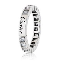  Cartier Cartier Lanieres 18K White Gold Lanieres Diamond EU 52 Ring - 4383099