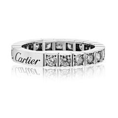  Cartier Cartier Lanieres 18K White Gold Lanieres Diamond EU 52 Ring - 4383100
