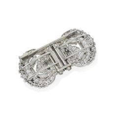  Cartier Cartier London Indian Inspired Diamond Double Clip Brooch - 2768563