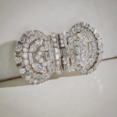  Cartier Cartier London Indian Inspired Diamond Double Clip Brooch - 2768609