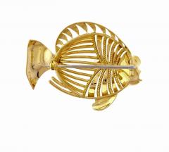  Cartier Cartier London Open Design Fish Brooch - 458559