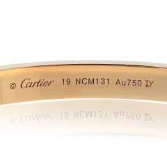  Cartier Cartier Love 18K Rose Gold Diamond Pave Size 19 Bracelet - 3950198