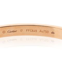  Cartier Cartier Love 18K Rose Gold Size 17 Bracelet - 4299232