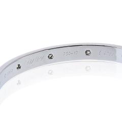  Cartier Cartier Love 18K White Gold 10 Diamonds Size 17 Bracelet - 4390897