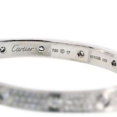  Cartier Cartier Love 18K White Gold 12 Diamonds Pave Size 17 Bracelet - 4254186