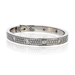  Cartier Cartier Love 18K White Gold 12 Diamonds Pave Size 17 Bracelet - 4254188