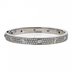  Cartier Cartier Love 18K White Gold 12 Diamonds Pave Size 17 Bracelet - 4256322