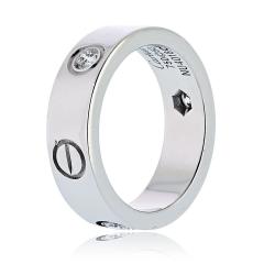  Cartier Cartier Love 18K White Gold 3 Diamond Ring - 4383074