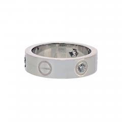  Cartier Cartier Love 18K White Gold 3 Diamond Ring - 4383892
