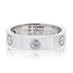  Cartier Cartier Love 18K White Gold 3 Diamond Ring - 4383925
