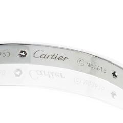  Cartier Cartier Love 18K White Gold 4 Diamonds Size 17 Bracelet - 4386326