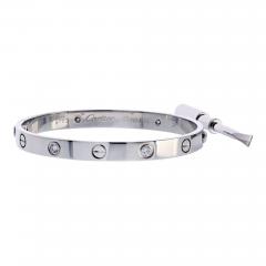  Cartier Cartier Love 18K White Gold 4 Diamonds Size 17 Bracelet - 4386368