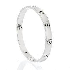  Cartier Cartier Love 18K White Gold Love 4 Diamond Size 18 Bracelet - 4290050