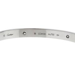  Cartier Cartier Love 18K White Gold Love 4 Diamond Size 18 Bracelet - 4290052