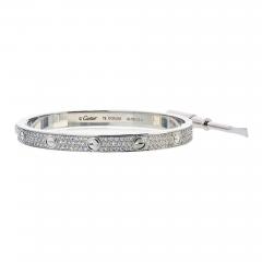  Cartier Cartier Love 18K White Gold Pave Diamonds Size 19 Bracelet - 4332517