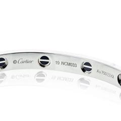  Cartier Cartier Love 18K White Gold Pave Diamonds and Ceramic Motifs Size 19 Bracelet - 4330649