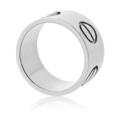  Cartier Cartier Love 18K White Gold Wide Band With Motifs Ring - 4383083