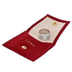  Cartier Cartier Love 18K White Gold Wide Band With Motifs Ring - 4383084