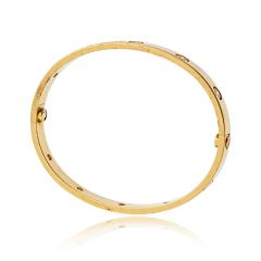  Cartier Cartier Love 18K Yellow Gold 10 Diamond Size 17 Bangle Bracelet - 4481352