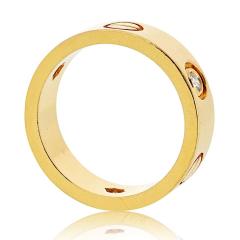  Cartier Cartier Love 18K Yellow Gold 3 Diamond Size 54 Ring - 4383089