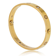  Cartier Cartier Love 18K Yellow Gold 4 Diamond Size 17 With Box And Screwdriver Bracelet - 3927352