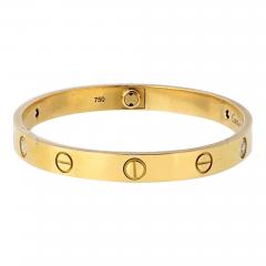  Cartier Cartier Love 18K Yellow Gold 4 Diamond Size 17 With Box And Screwdriver Bracelet - 3930755