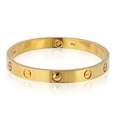  Cartier Cartier Love 18K Yellow Gold Size 17 Bracelet - 3927344