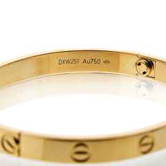  Cartier Cartier Love 18K Yellow Gold Size 18 Bracelet - 3888307