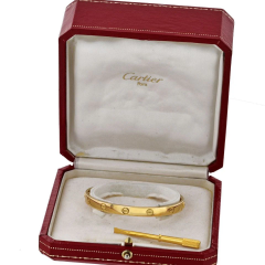  Cartier Cartier Love 18K Yellow Gold Vintage 1985 Size 18 Bracelet - 3982243