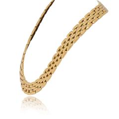  Cartier Cartier Maillon 18K Yellow Gold Estate 5 Row Panthere Necklace - 4481376