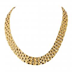  Cartier Cartier Maillon 18K Yellow Gold Estate 5 Row Panthere Necklace - 4483294